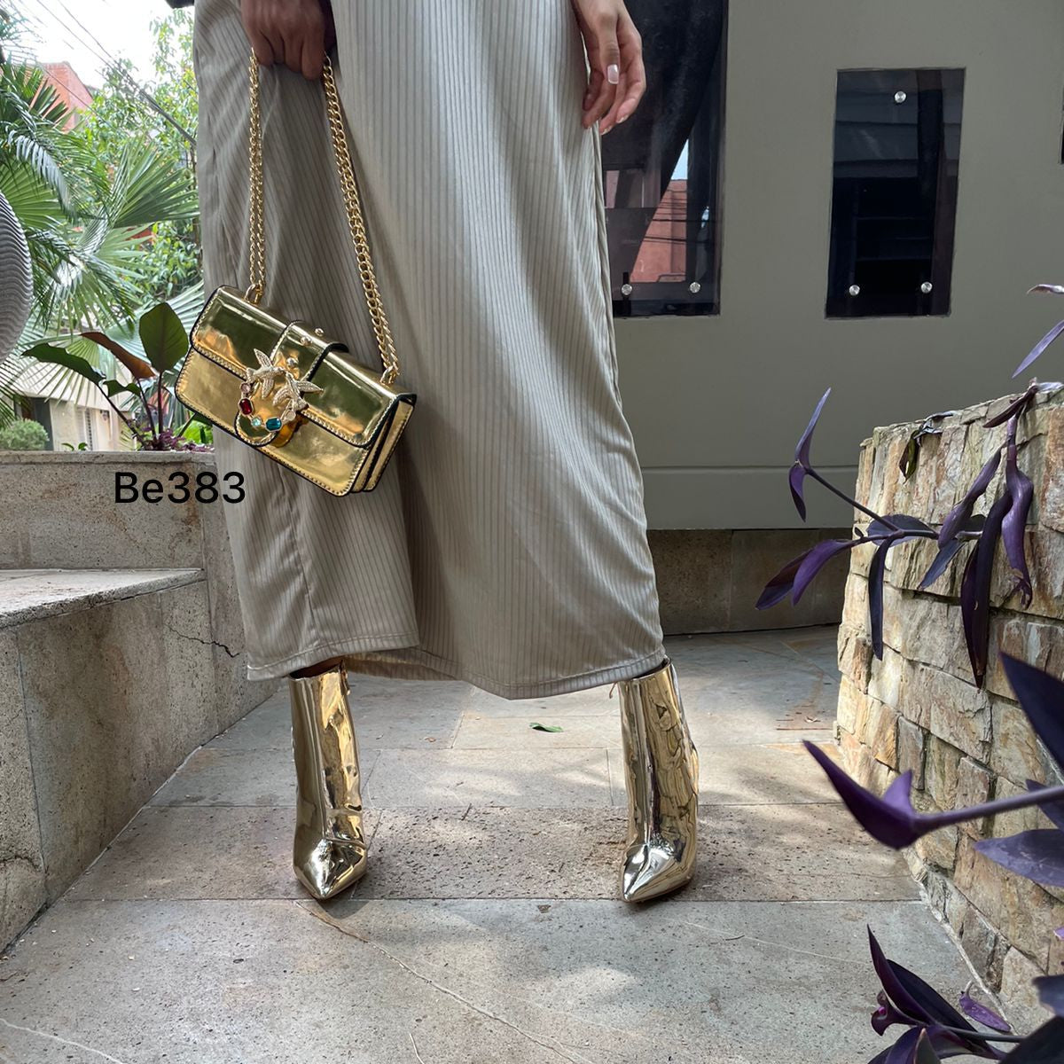 Bolso dorado apliques dorados 21cm*12cm BL03# C-B